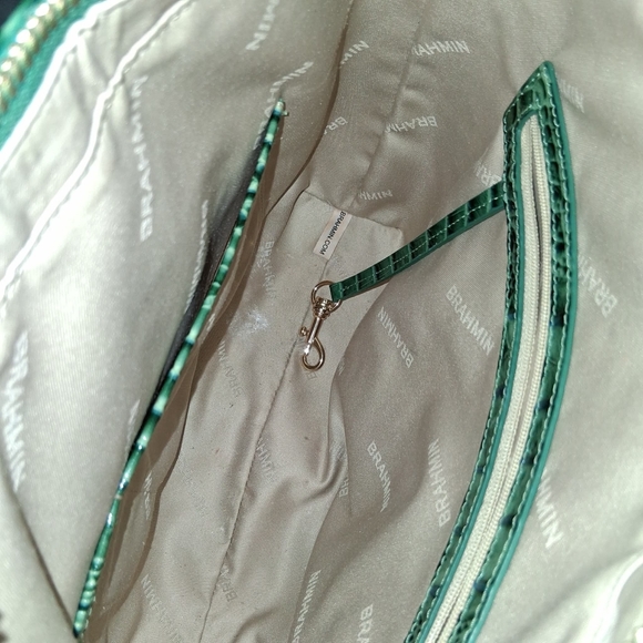 Brahmin Leia Croc Embossed Leather Crossbody Bag - Picture 10 of 11